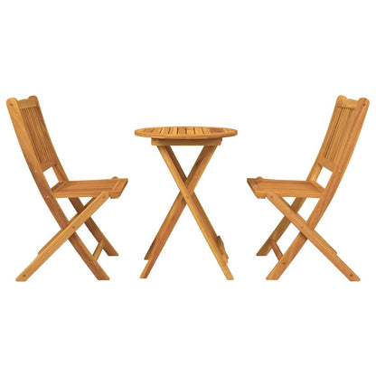 Trädgårds Bistro Set 3 pcs Brun Massivt Akaciaträ