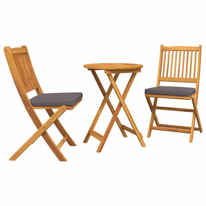 Trädgårds Bistro Set 3 pcs Brun Massivt Akaciaträ
