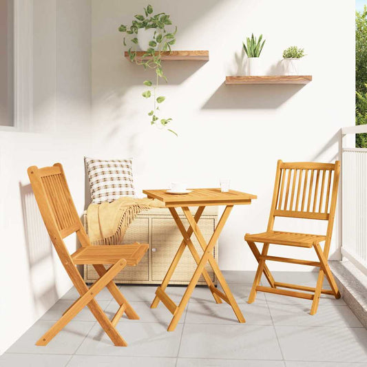 Trädgårds Bistro Set 3 pcs Brun Massivt Akaciaträ