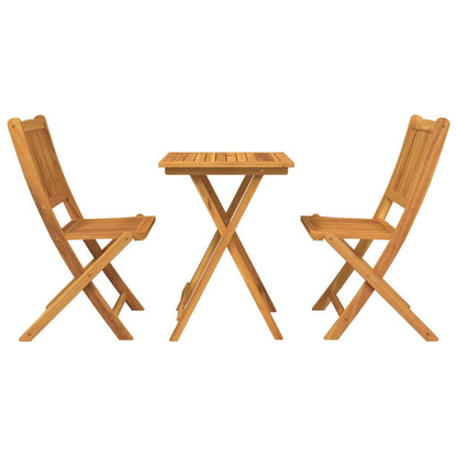 Trädgårds Bistro Set 3 pcs Brun Massivt Akaciaträ