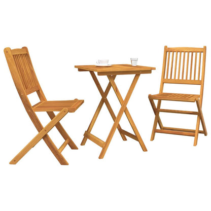 Trädgårds Bistro Set 3 pcs Brun Massivt Akaciaträ