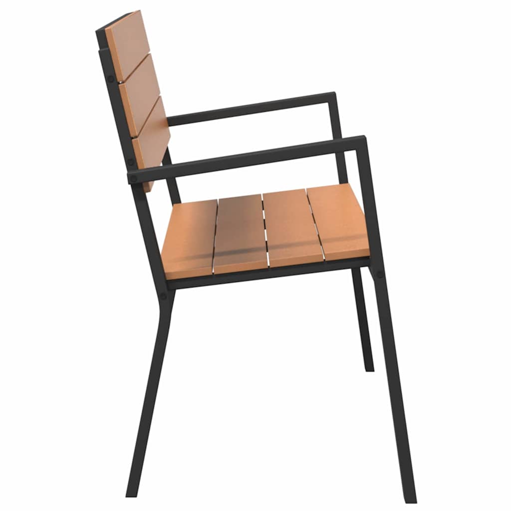 Trädgårdsbänk Brun 118 x 54 x 77cm Stål