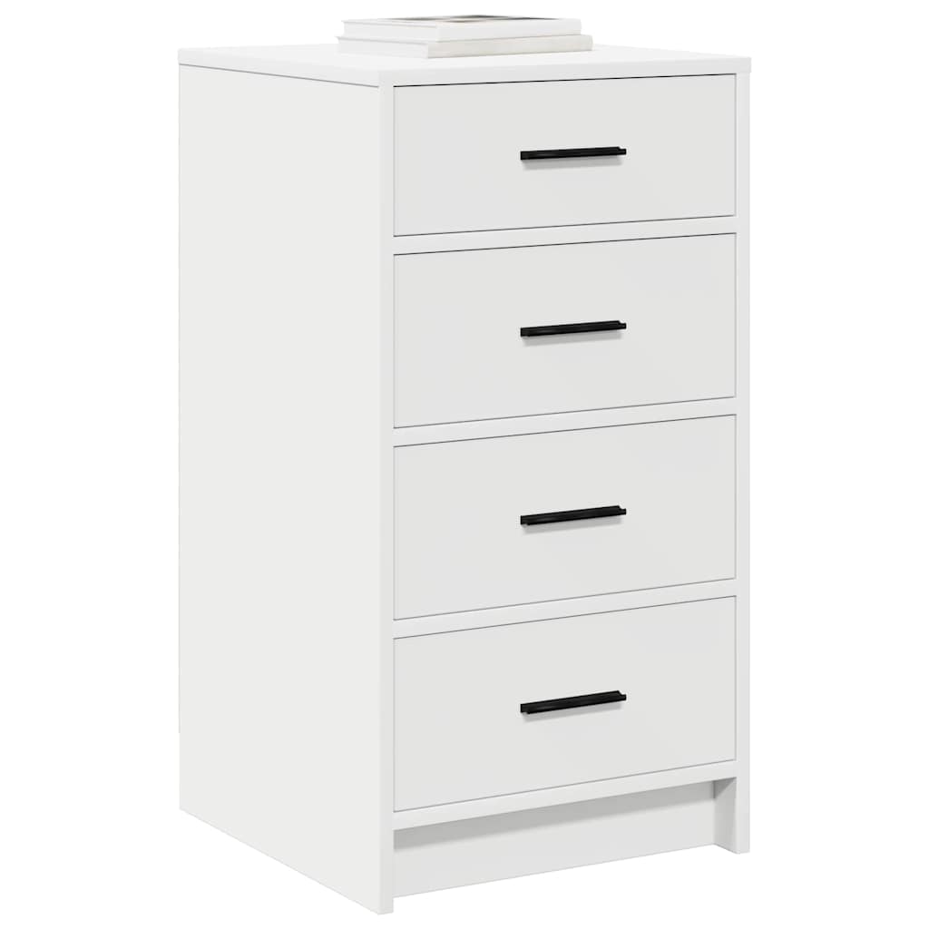 Sideboard med låda Vit 40 x 41 x 75 cm Konstruerat trä