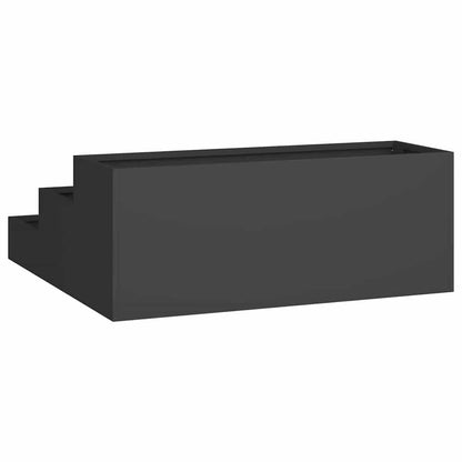 Trädgårdsplanterare Svart 90 x 90 x 35 cm Kallvalsat stål
