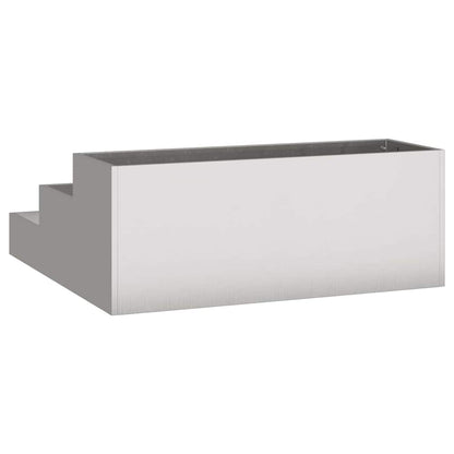Trädgårdsplanterare Silver 90 x 90 x 35 cm Rostfritt stål