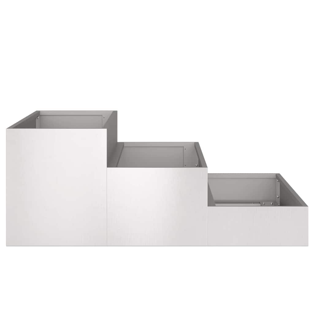 Trädgårdsplanterare Silver 90 x 90 x 35 cm Rostfritt stål