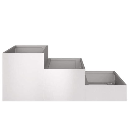 Trädgårdsplanterare Silver 90 x 90 x 35 cm Rostfritt stål