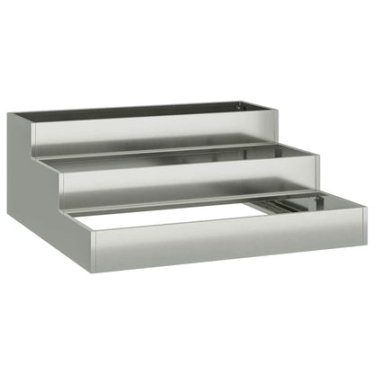 Trädgårdsplanterare Silver 90 x 90 x 35 cm Galvaniserat Stål
