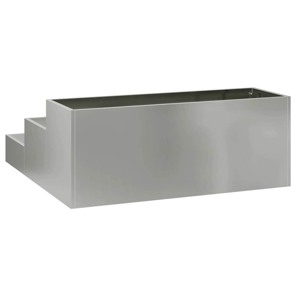 Trädgårdsplanterare Silver 90 x 90 x 35 cm Galvaniserat Stål
