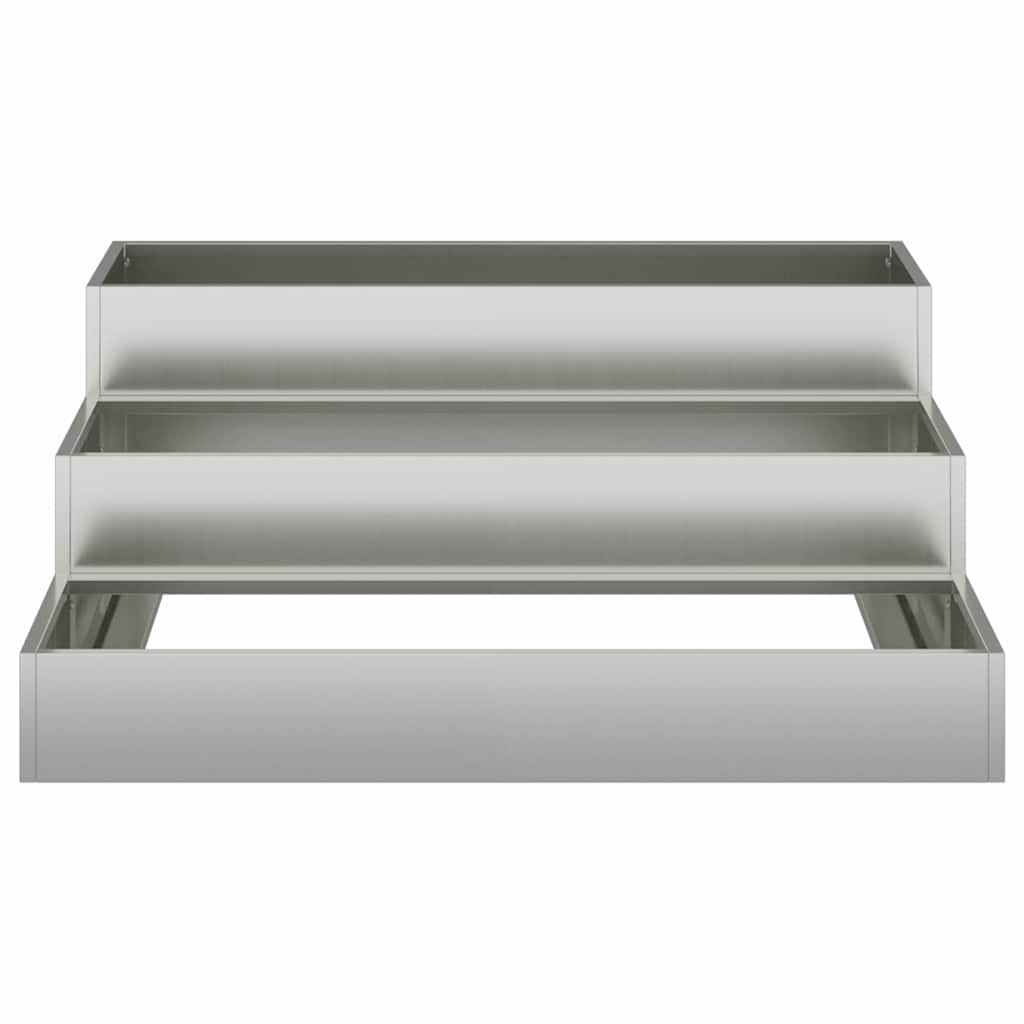 Trädgårdsplanterare Silver 90 x 90 x 35 cm Galvaniserat Stål