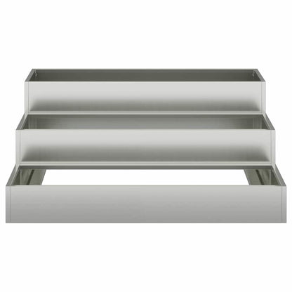 Trädgårdsplanterare Silver 90 x 90 x 35 cm Galvaniserat Stål