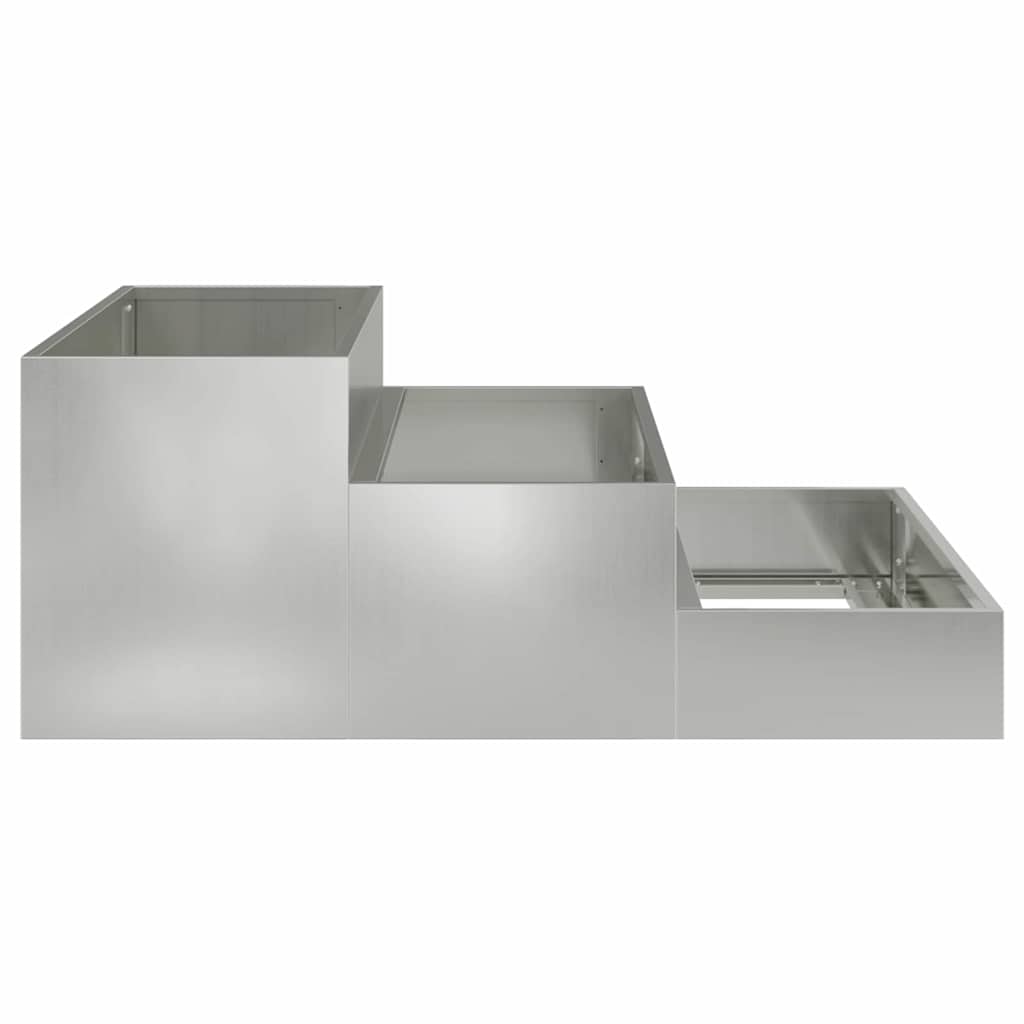 Trädgårdsplanterare Silver 90 x 90 x 35 cm Galvaniserat Stål