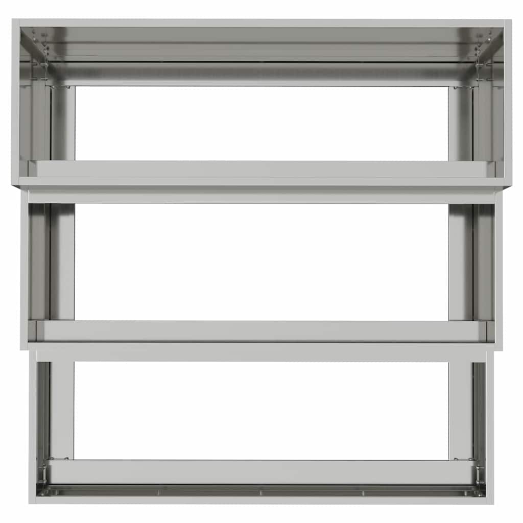 Trädgårdsplanterare Silver 90 x 90 x 35 cm Galvaniserat Stål