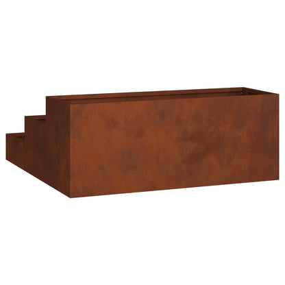 Trädgårdsplanterare Rostig 90 x 90 x 35 cm Väderbeständig stål
