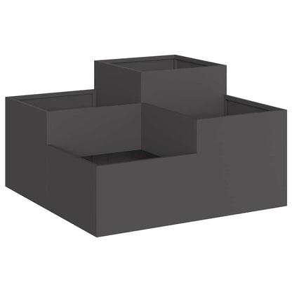 Trädgårdsplanterare Svart 80 x 80 x 48 cm Stål