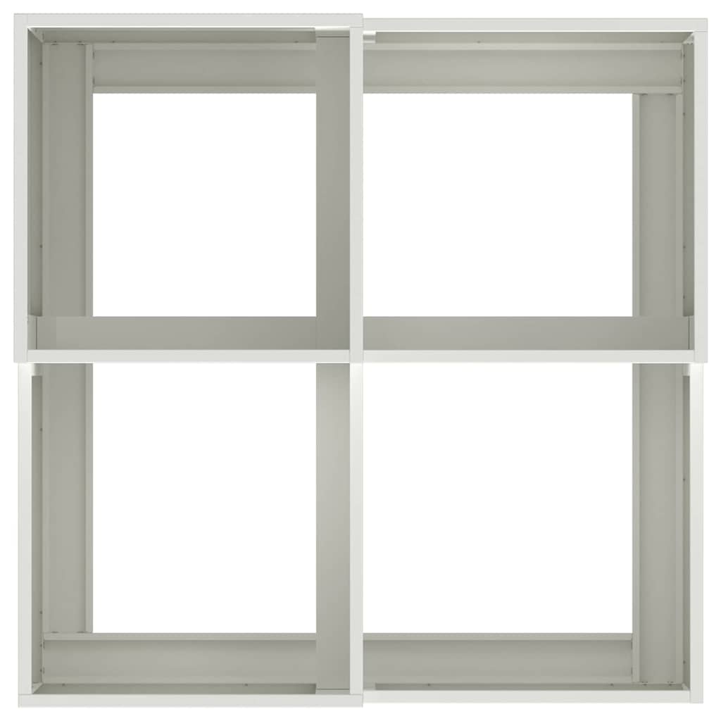 Trädgårdsplanterare Vit 80 x 80 x 48 cm Stål