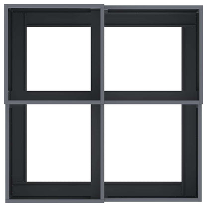 Trädgårdsplanterare Antracit 80 x 80 x 48 cm Stål