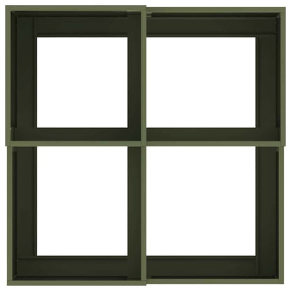 Trädgårdsplanterare Olivgrön 80 x 80 x 48 cm Stål