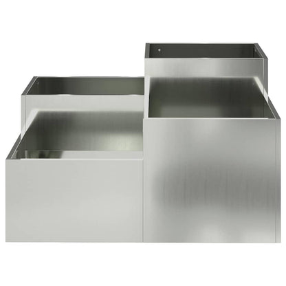 Trädgårdsplanterare Silver 80 x 80 x 48 cm Galvaniserat stål
