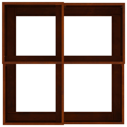 Trädgårdsplanterare Rostig 80 x 80 x 48 cm Väderbeständig stål
