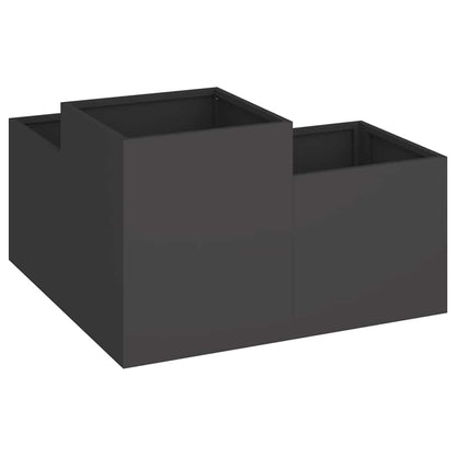 Trädgårdsplanterare Svart 100 x 100 x 48 cm Stål