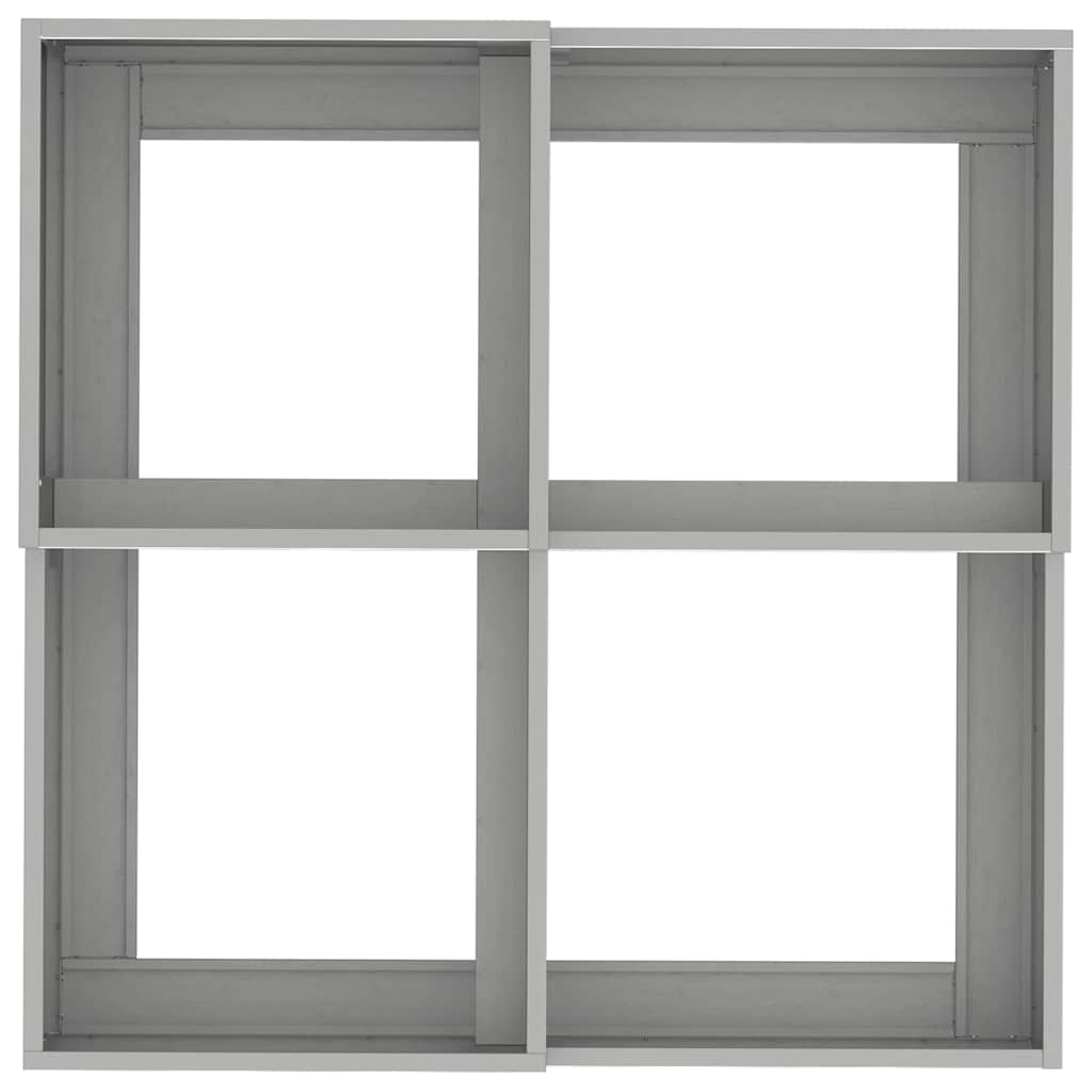Trädgårdsplanterare Silver 100 x 100 x 48 cm Rostfritt stål