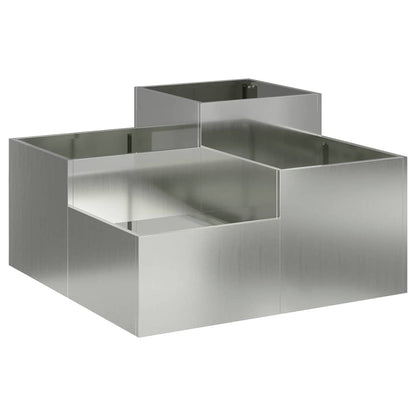 Trädgårdsplanterare Silver 100 x 100 x 48 cm Galvaniserat stål