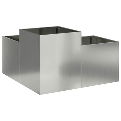 Trädgårdsplanterare Silver 100 x 100 x 48 cm Galvaniserat stål