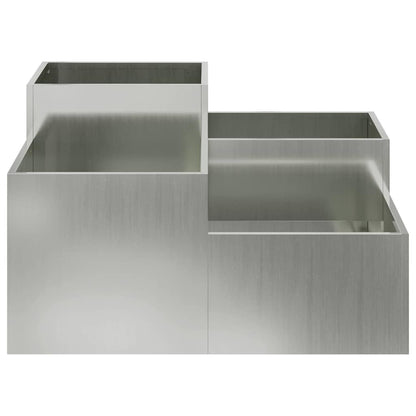 Trädgårdsplanterare Silver 100 x 100 x 48 cm Galvaniserat stål