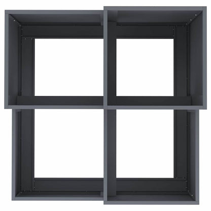 Trädgårdsplanterare Antracit 80 x 80 x 60 cm Stål