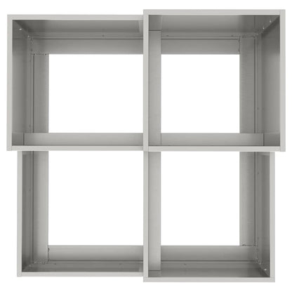 Trädgårdsplanterare Silver 80 x 80 x 60 cm Rostfritt stål