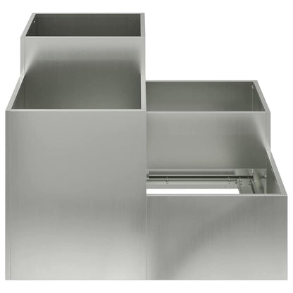 Trädgårdsplanterare Silver 80 x 80 x 60 cm Galvaniserat stål