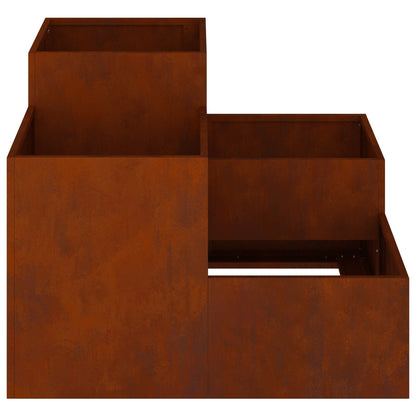 Trädgårdsplanterare Rostig 80 x 80 x 60 cm Väderbeständig stål