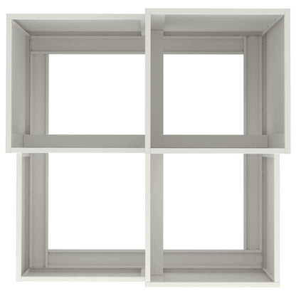 Trädgårdsplanterare Vit 100 x 100 x 60 cm Stål