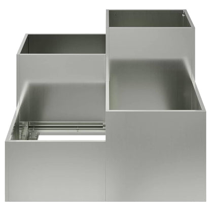 Trädgårdsplanterare Silver 100 x 100 x 60 cm Galvaniserat stål