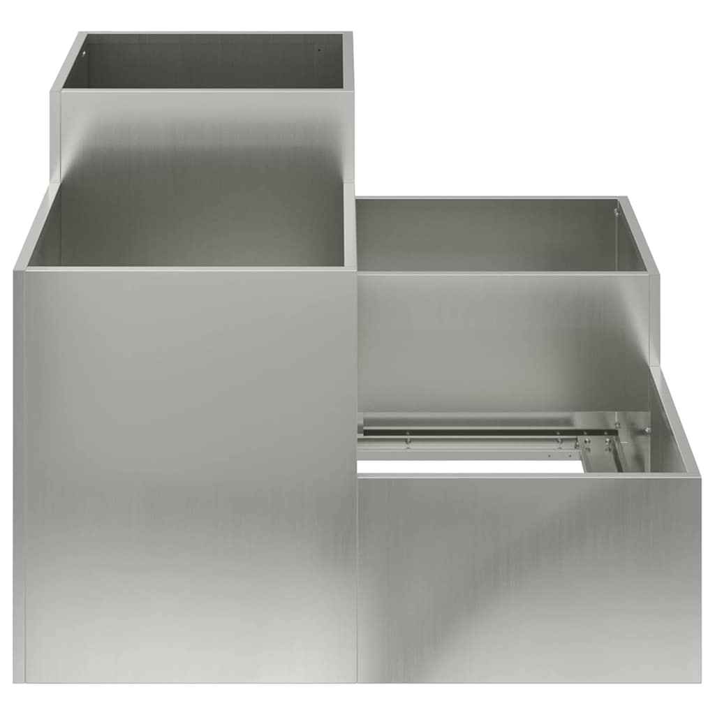 Trädgårdsplanterare Silver 100 x 100 x 60 cm Galvaniserat stål