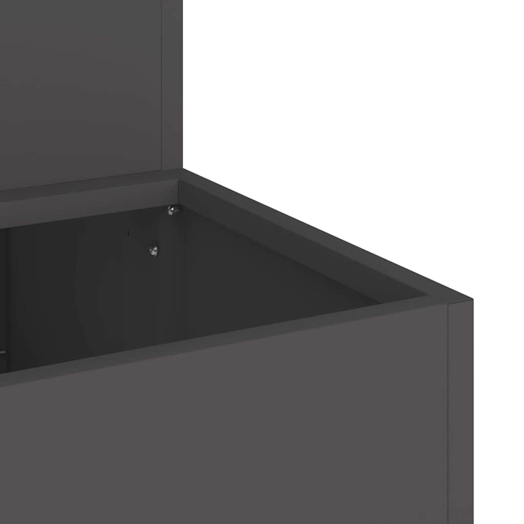Trädgårdsplanterare Svart 100 x 60 x 45 cm Kallvalsat stål