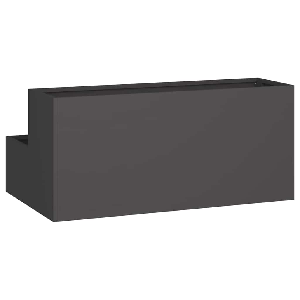 Trädgårdsplanterare Svart 100 x 60 x 45 cm Kallvalsat stål
