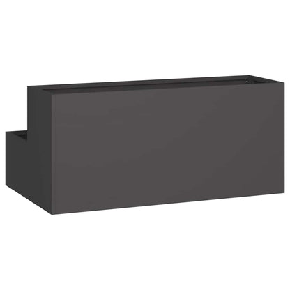 Trädgårdsplanterare Svart 100 x 60 x 45 cm Kallvalsat stål