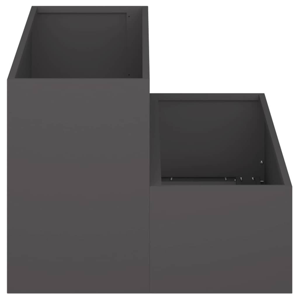 Trädgårdsplanterare Svart 100 x 60 x 45 cm Kallvalsat stål