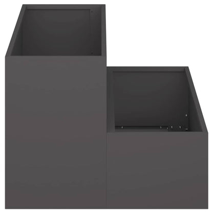 Trädgårdsplanterare Svart 100 x 60 x 45 cm Kallvalsat stål