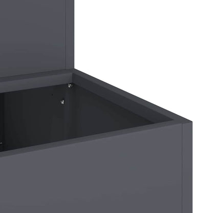 Trädgårdsplanterare Antracit 100 x 60 x 45 cm Kallvalsat stål