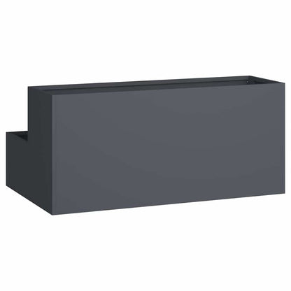 Trädgårdsplanterare Antracit 100 x 60 x 45 cm Kallvalsat stål
