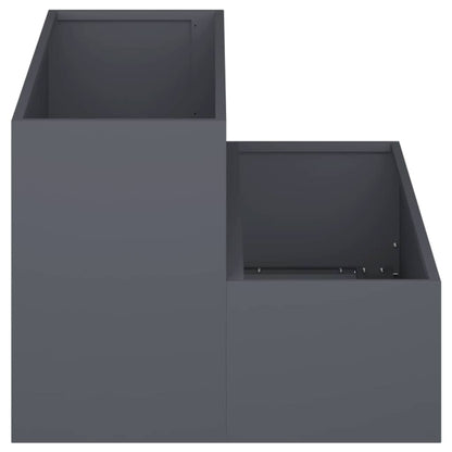 Trädgårdsplanterare Antracit 100 x 60 x 45 cm Kallvalsat stål