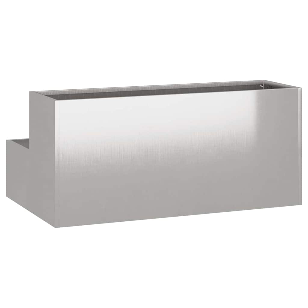 Trädgårdsplanterare Silver 100 x 60 x 45 cm Rostfritt stål