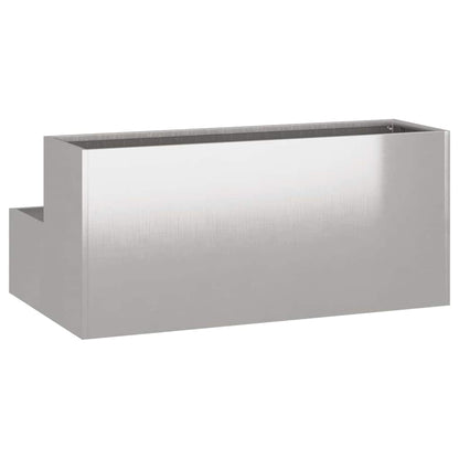 Trädgårdsplanterare Silver 100 x 60 x 45 cm Rostfritt stål
