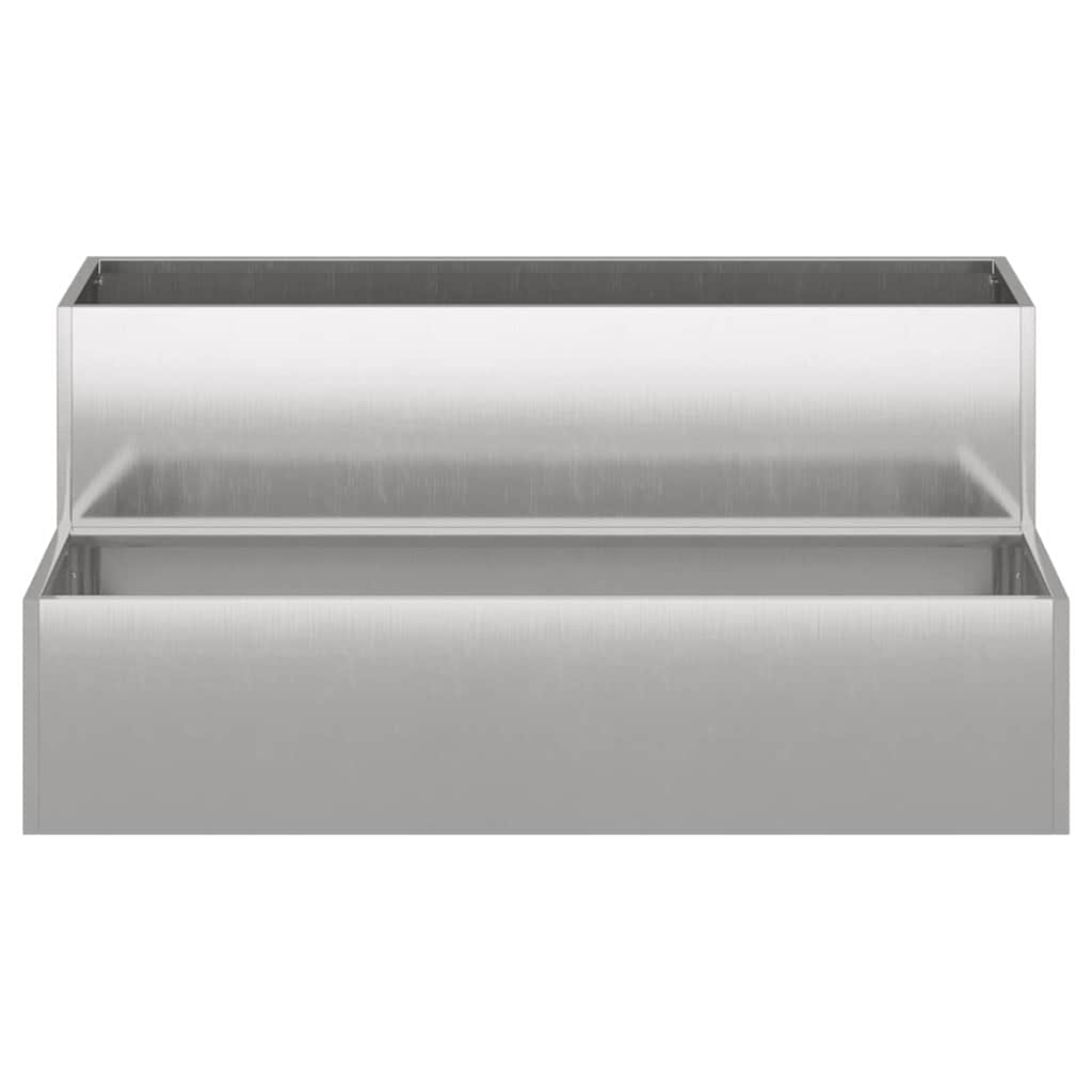 Trädgårdsplanterare Silver 100 x 60 x 45 cm Rostfritt stål