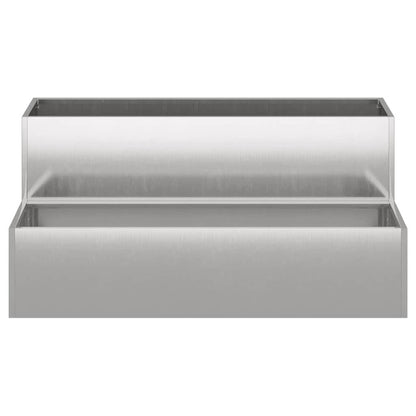 Trädgårdsplanterare Silver 100 x 60 x 45 cm Rostfritt stål