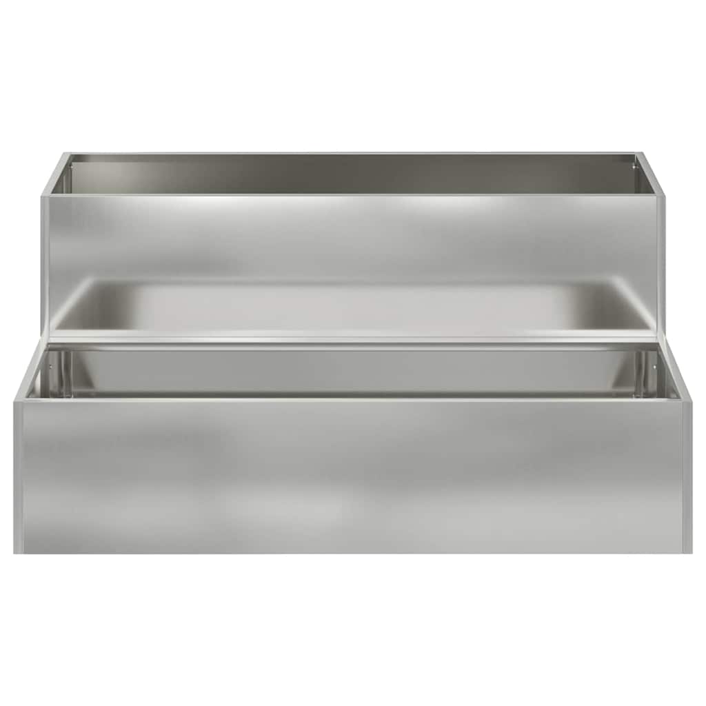 Trädgårdsplanterare Silver 100 x 60 x 45 cm Galvaniserat Stål