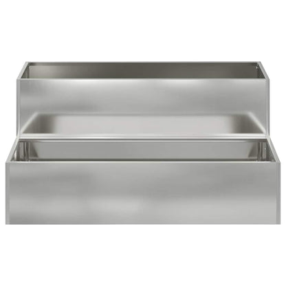 Trädgårdsplanterare Silver 100 x 60 x 45 cm Galvaniserat Stål